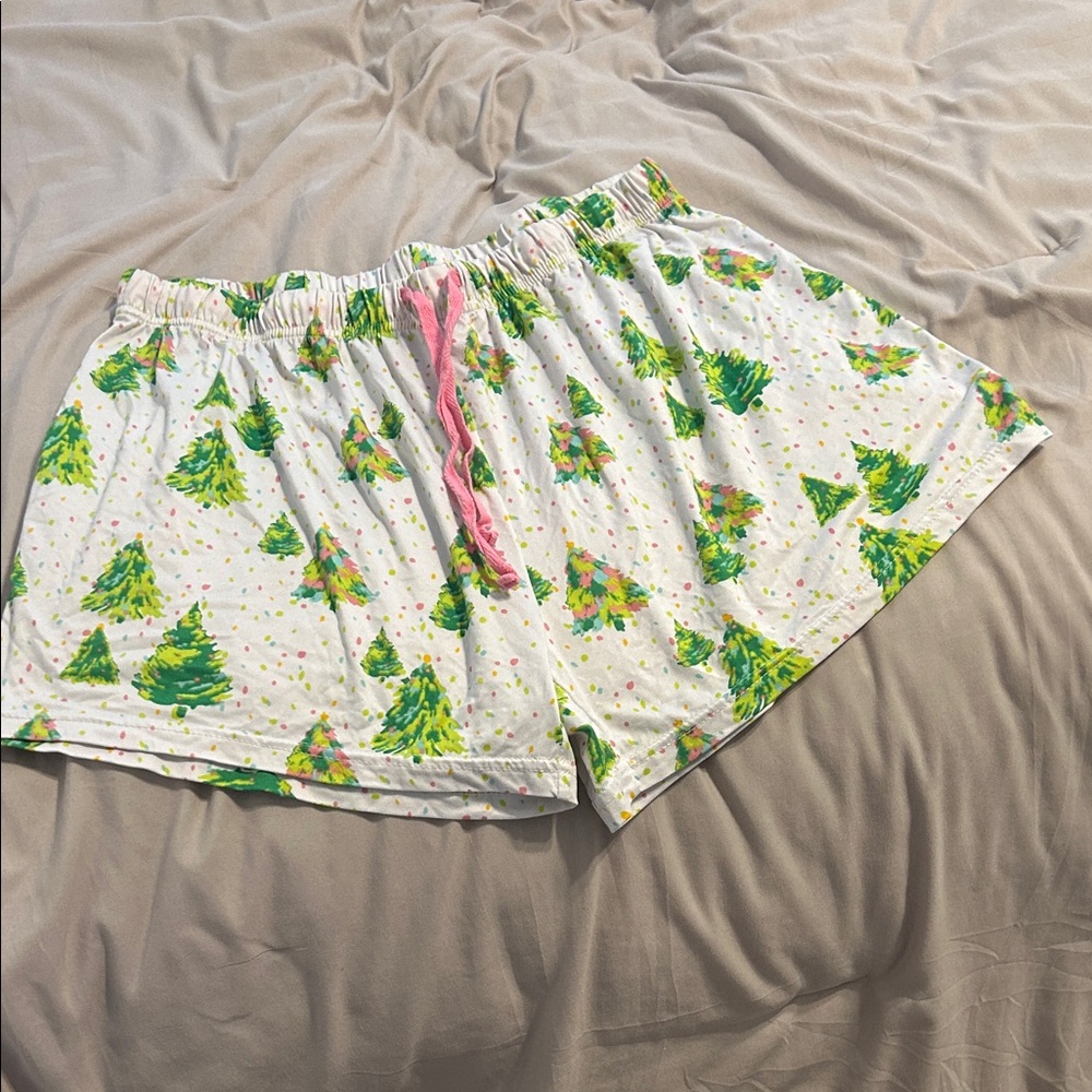 Christmas Tree Print Shorts